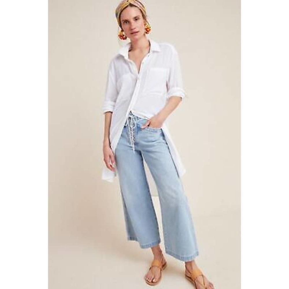 Citizens of Humanity Nadia Wide Leg Crop Blue Jeans 27 FLAW